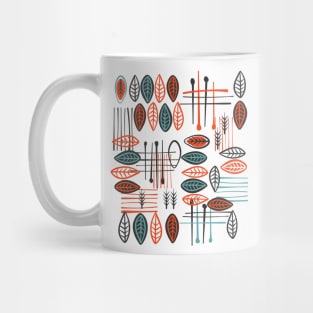 Mid Century Modern Leaves Mug